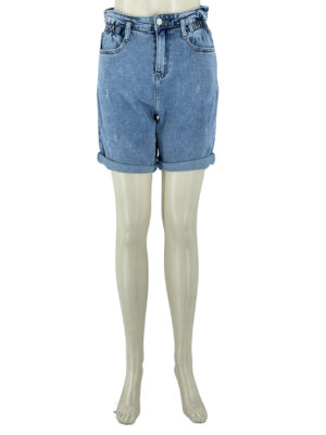 Jeans shorts female with wear code G1009