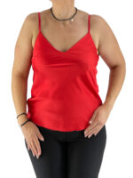 Τοπ σατέν μονόχρωμο κωδ. 8256 μπροστινή όψη