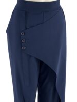 Παντελόνι ψηλόμεσο φάκελος με λάστιχο κωδ. 33439 πίσω όψη- μπλε