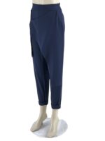 Παντελόνι ψηλόμεσο φάκελος με λάστιχο κωδ. 33439 πλαϊνή όψη- μπλε