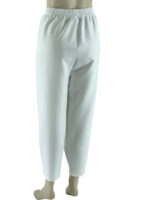 Παντελόνι υφασμάτινο με πιέτες και λάστιχο κωδ. 41940 πίσω όψη- λευκό