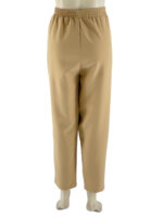 Παντελόνι υφασμάτινο με πιέτες και λάστιχο κωδ. 41940 πίσω όψη- μπεζ