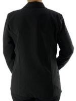 Σακάκι γυναικείο μονόκουμπο με πέτο γιακά-μαύρο