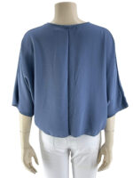 Μπλούζα μονόχρωμη V με δέσιμο μπροστά-ίντιγκο