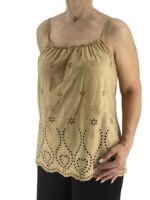 Μπλούζα μπροντερί μονόχρωμη με ραντάκι-μπεζ