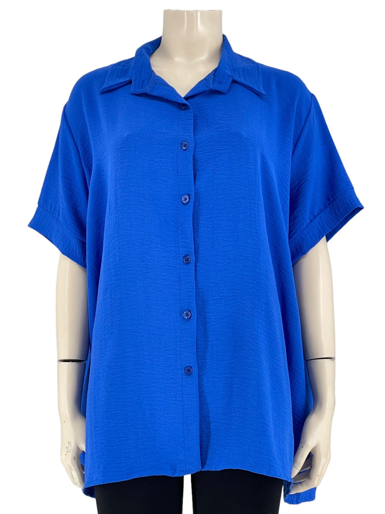 Πουκάμισο μονόχρωμο με πέτο γιακά-ρουά