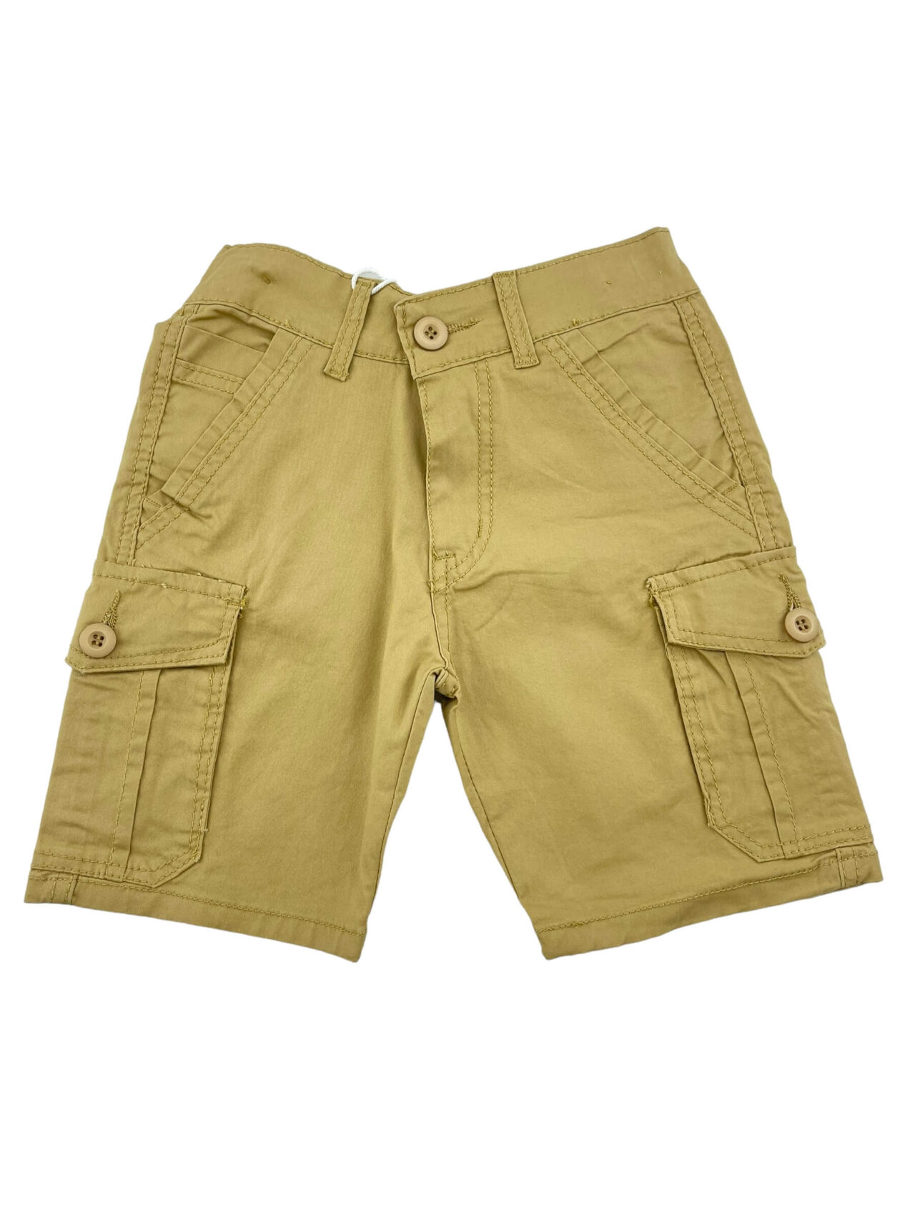 Βερμούδα αγόρι μονόχρωμη με τσέπες στα πλαϊνά