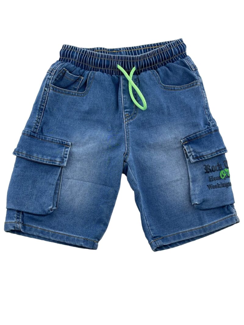 Βερμούδα τζιν αγόρι με τσέπες στα πλαϊνά