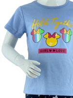 Σετ κορίτσι μπλούζα με στάμπα και εμπριμέ κολάν