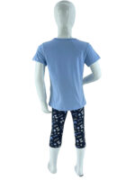 Σετ κορίτσι μπλούζα με στάμπα και εμπριμέ κολάν