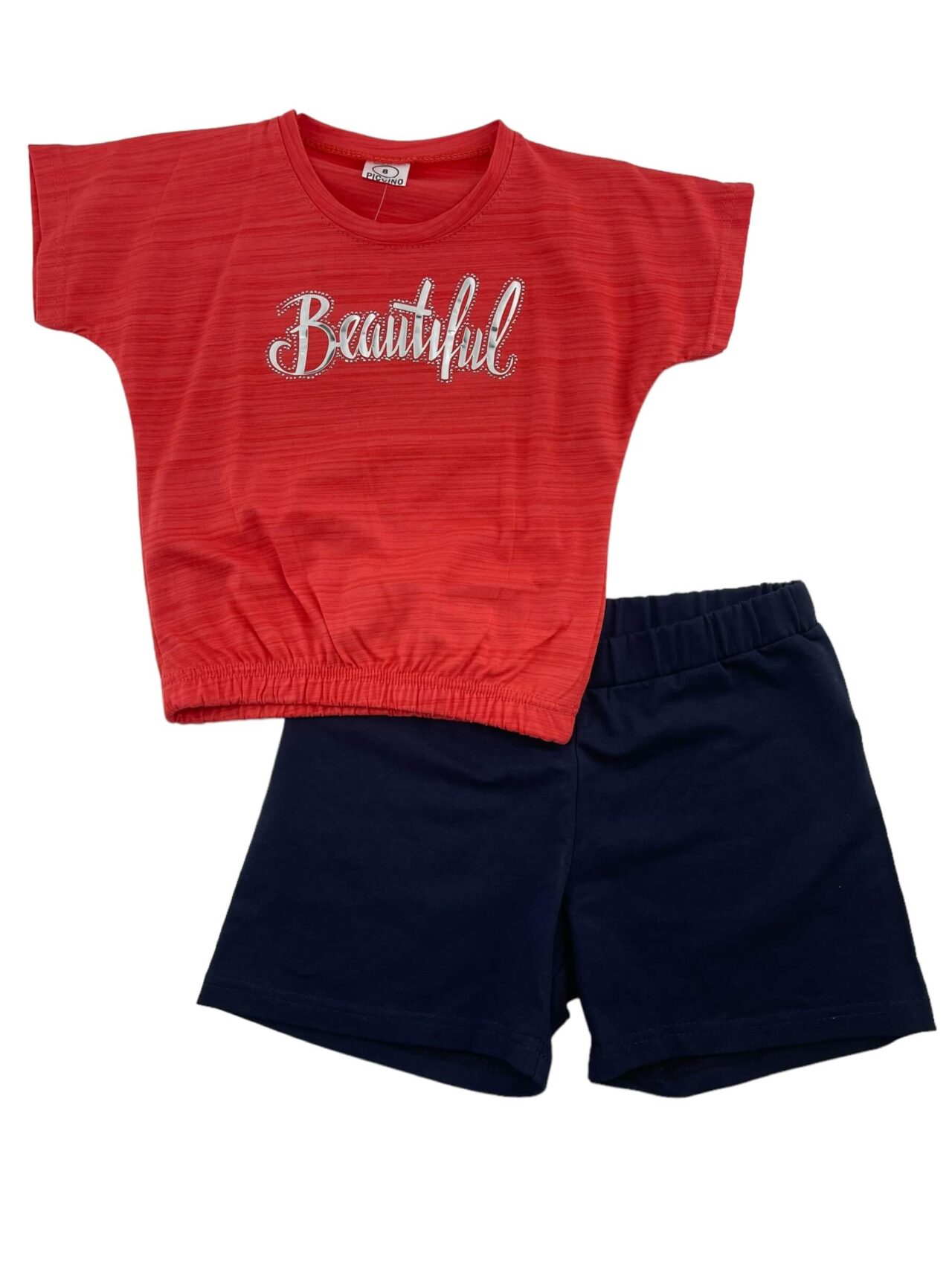 Σετ κορίτσι μπλούζα-σόρτς βαμβακερό