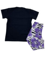 Σετ κορίτσι μπλούζα-κολάν εμπριμέ κάπρι