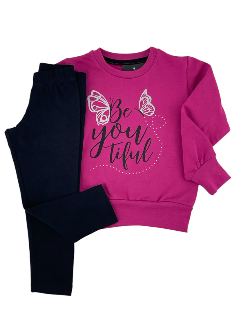 Σετ κορίτσι μπλούζα λαιμόκοψη με κολάν κωδ. 224161