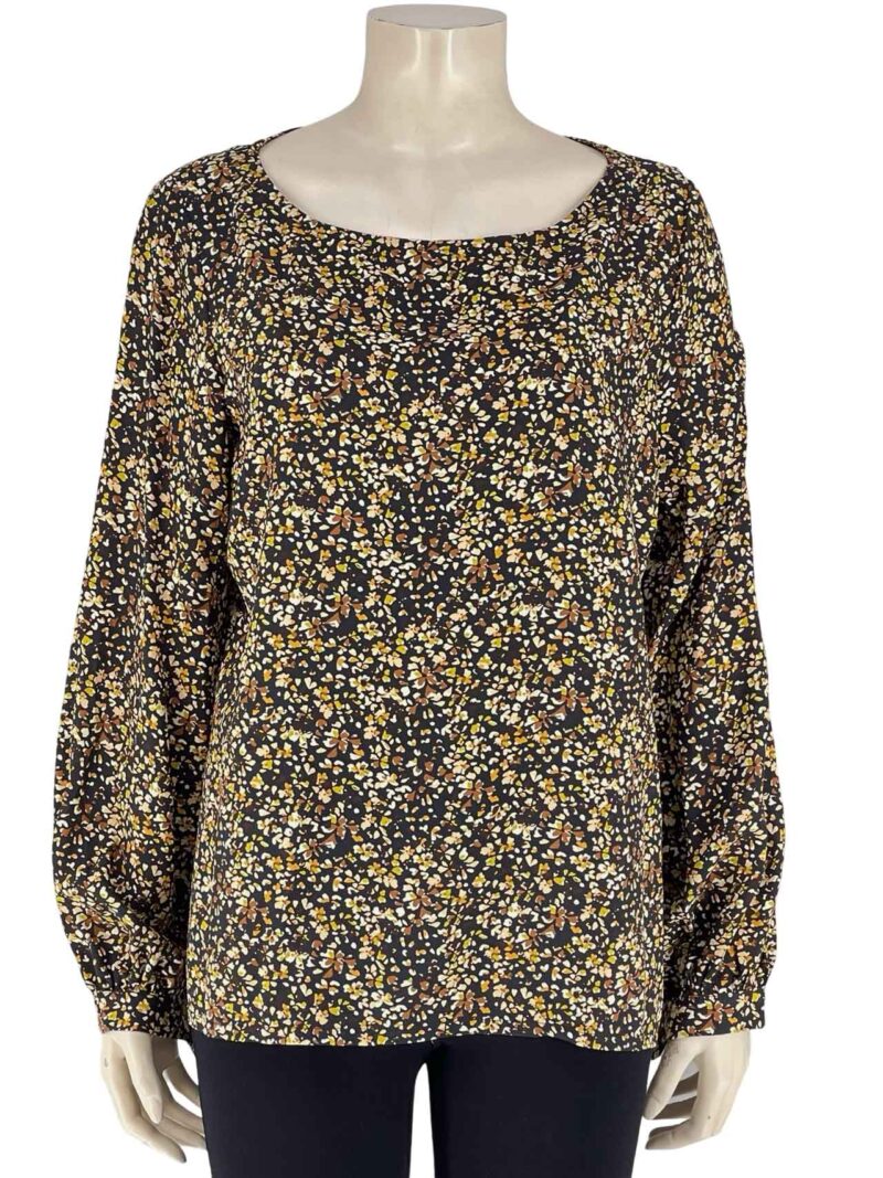 Μπλούζα γυναικεία εμπριμέ λαιμόκοψη κωδ. MB4083