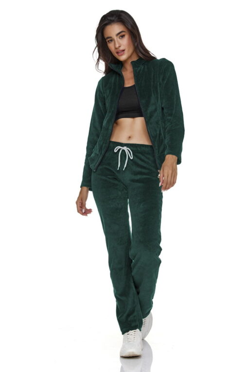 Σετ φόρμα βελουτέ γυναικεία κωδ. 79191 κυπαρισσί