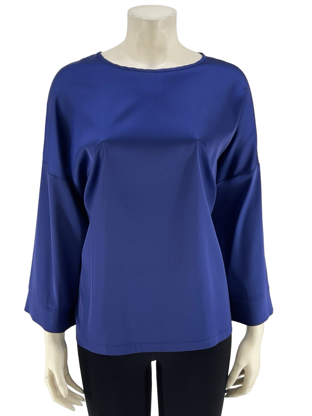 Μπλούζα σατέν μονόχρωμη με ανοίγματα στα πλαϊνά κωδ. MB4006 ρουά