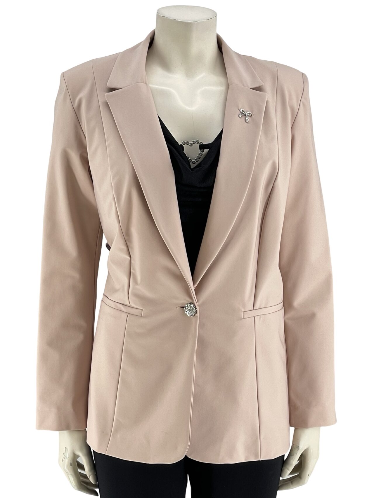 Σακάκι μονόχρωμο ελαστικό μεσάτο