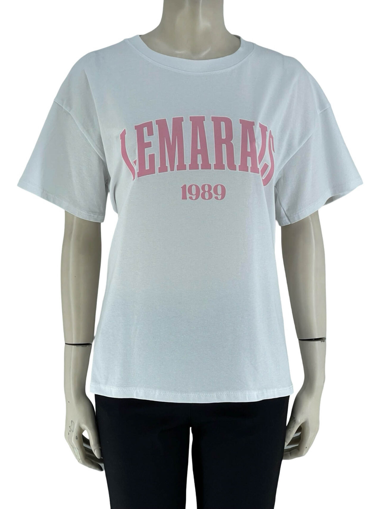 T-shirt μονόχρωμο με στάμπα-4