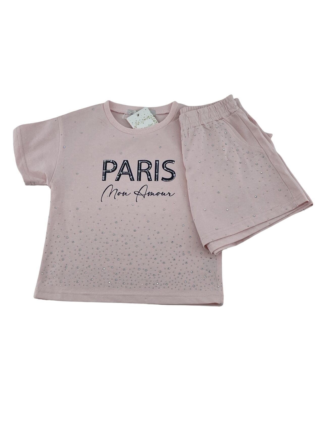 Σετ κορίτσι βαμβακερό με στρας