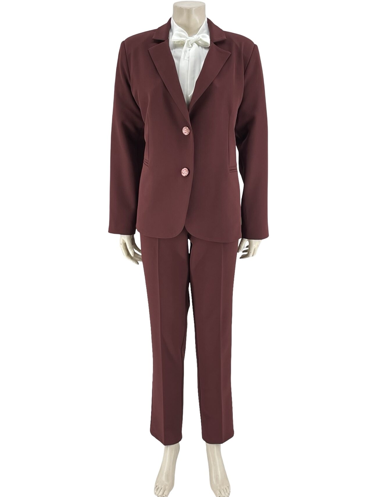 Κουστούμι γυναικείο μονόχρωμο ελαστικό κωδ. 80585026