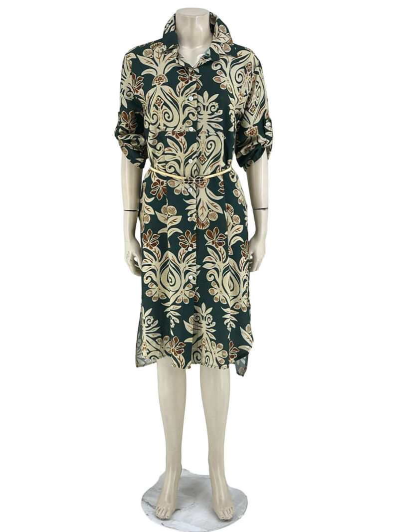 Φόρεμα γυναικείο σεμιζιέ εμπριμέ κωδ. F3536