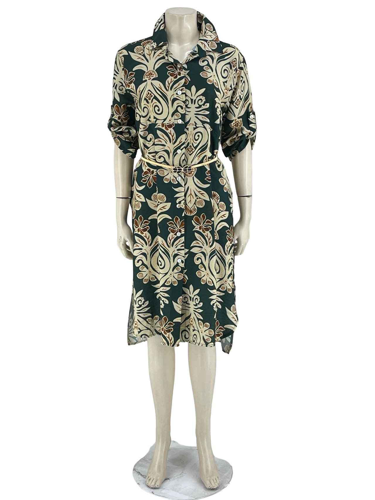 Φόρεμα γυναικείο σεμιζιέ εμπριμέ κωδ. F3536