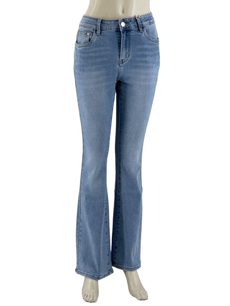 Παντελόνι τζιν ξεβαμμένο καμπάνα ελαστικό κωδ. J2338