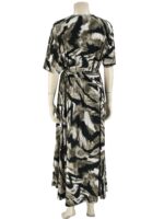 Φόρεμα animal print κρουαζέ με ζώνη κωδ.801818