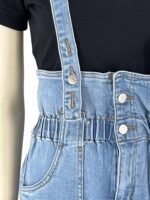 Σαλοπέτα γυναικεία denim ψηλόμεση μα ράντες κωδ. DM856