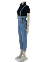 Σαλοπέτα γυναικεία denim ψηλόμεση μα ράντες κωδ. DM856