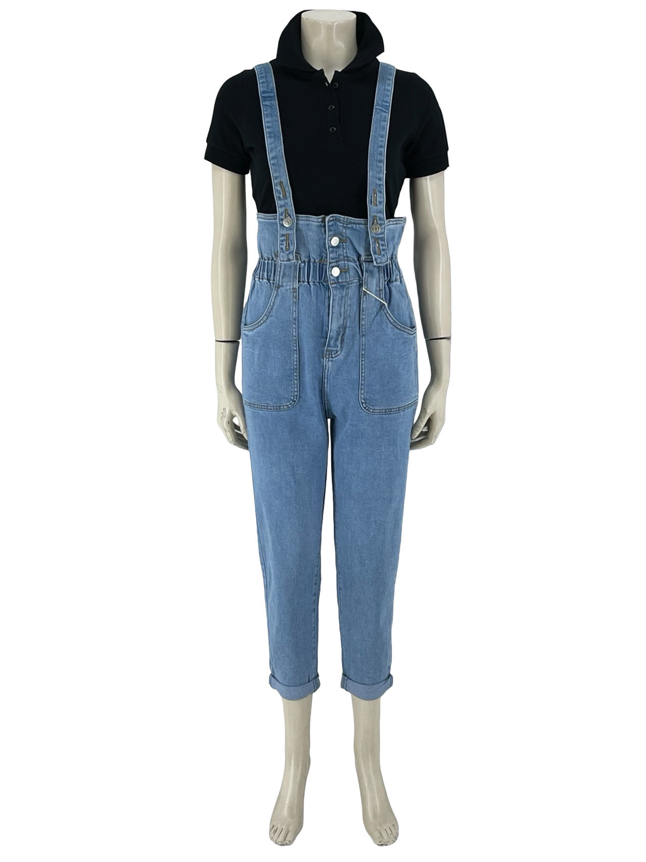 Σαλοπέτα γυναικεία denim ψηλόμεση μα ράντες κωδ. DM856