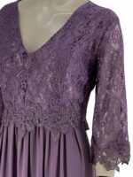 Φόρεμα αμπιγιέ maxi με δαντέλα κωδ. 63500(Μωβ)