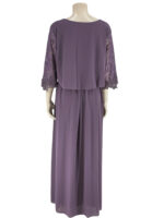 Φόρεμα αμπιγιέ maxi με δαντέλα κωδ. 63500(Μωβ)
